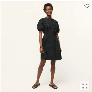 J. Crew Puff-Sleeve Cotton Poplin Shirtdress, Tall